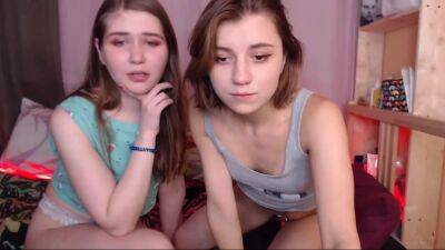 Cute petite teen lesbians webcam teasing and footfetish show - sunporno.com