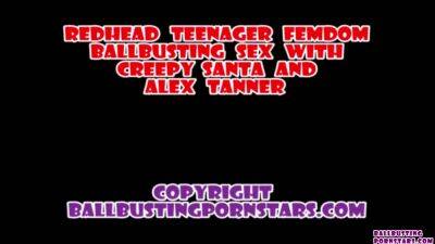 Redhead Teenager Fendom Ballbusting Sex With Creepy Santa - Alex Tanner - hotmovs.com